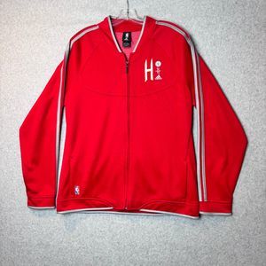 ADIDAS NBA Authentic HOUSTON ROCKETS Red JACKET SIZE men’s SIZE 2XL